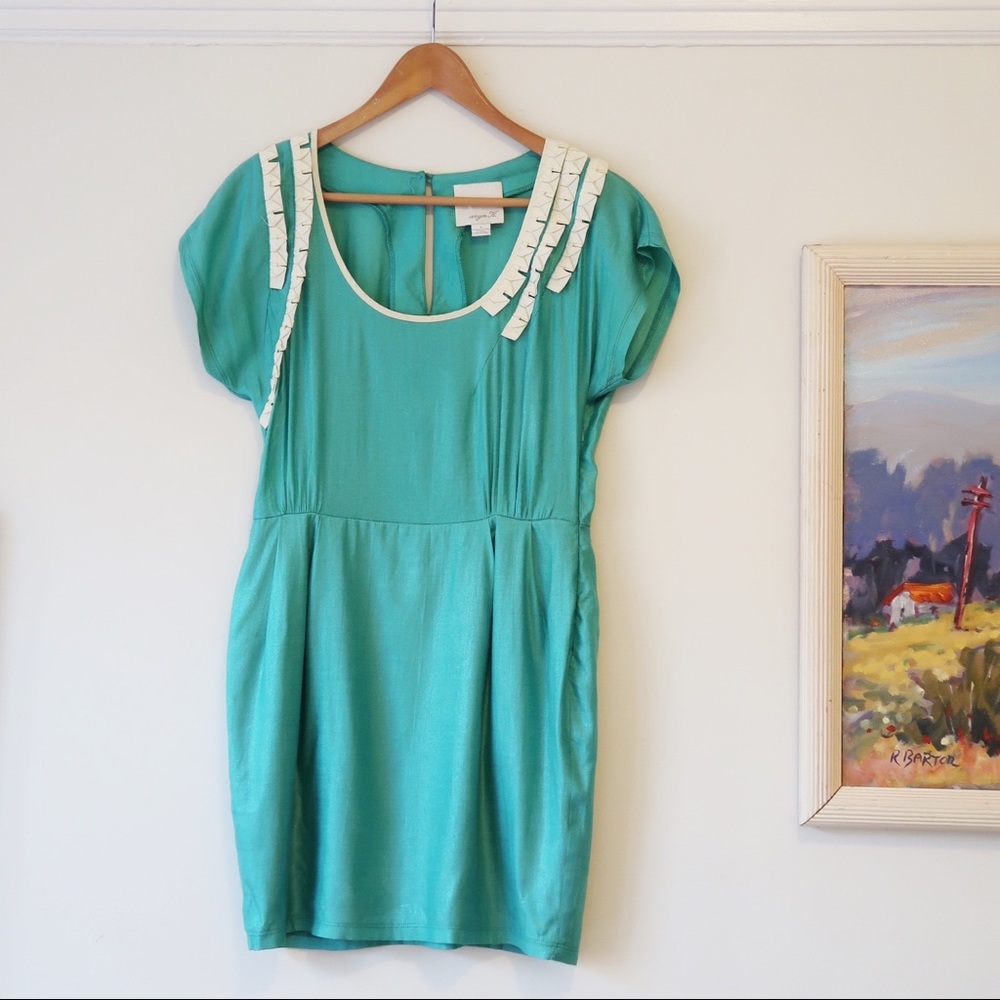 🛑Aryn K Teal Summer Mini Dress